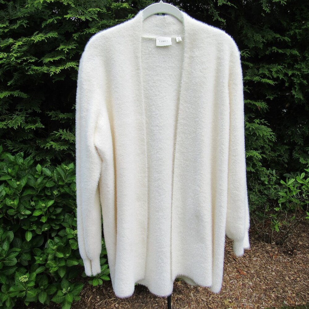 Cyrus Soft & Fuzzy Faux-Fur Long Open Cardigan Sweater
